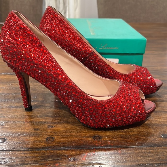 Lauren Lorraine red heels size 9 - Picture 2 of 5